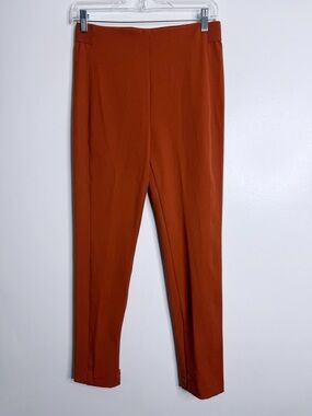 Ann Taylor High Rise Pull-on Skinny Leg Rust Orange Stretch Pants Small Petite